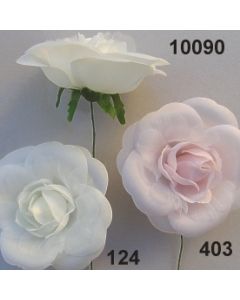 Seiden Organdy Rose groß 6 cm - 10090