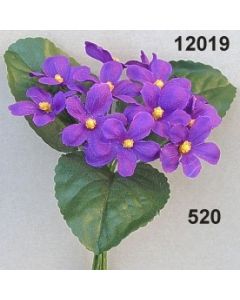Veilchenbund mit 3 Blatt / violett / 12019.520