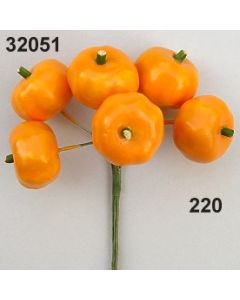 Kürbis am Draht 25mm - orange - 32051.220