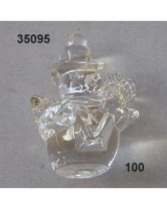 Acryl-Schneemann 5 cm zum Hängen - glasklar - 35095.100