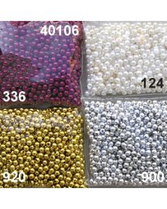Wachsperlen - Metallperlen Acryl 6 mm - 40106