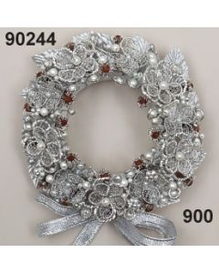 BouillonBlüten-Kranz mittel - silber - 90244.900