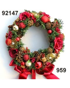 Kranz Rosen-Weihnachten / gold-weinrot / 92147.959