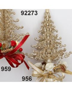 Goldglimmer Tannenbaum dekoriert / 92273