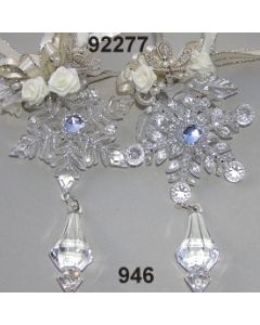 Silberglimmer Schneeflocke dekoriert / silber-creme / 92277.946