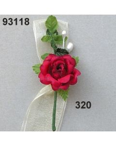 Rosen-Organdy Büscherl / weinrot / 93118.320