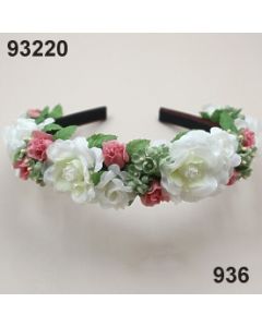 Rosen-Vergissmeinnicht Rosen Haarreifen - dreifarbig - 93220.936