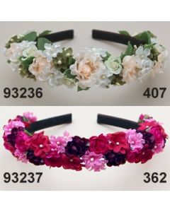 Rosen-Vergissmeinnicht Haarreifen - weinrot-rosa - 93237.362