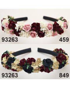 Rosen-Vergissmeinnicht Haarreifen - altrosa-weinrot - 93263.459