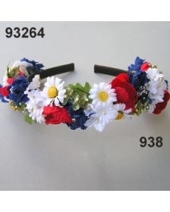 Wiesenblumen Haarreif voll - vierfarbig - 93264.938