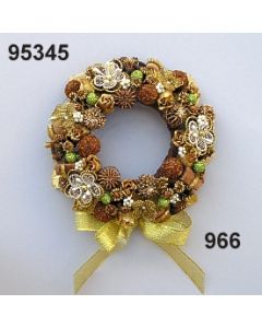Rosen-Sternanis-Kranz klein - gold-grün - 95345.966