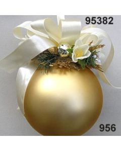 Weihnachtskugel dekoriert groß sortiert / gold-creme / 95382.956