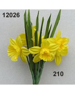 Osterglocke mit  2 Blättern / goldgelb / 12026.210