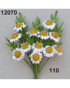 Kamillenblüte mit Blatt / weiß / 12070.110