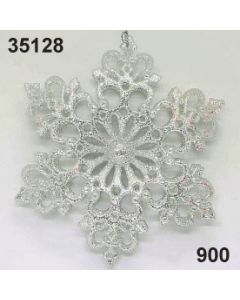 Silberglimmer Schneeflocke / silber / 35128.900