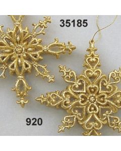 Goldglimmer Ornament Scnheeflocke / gold / 35185.920