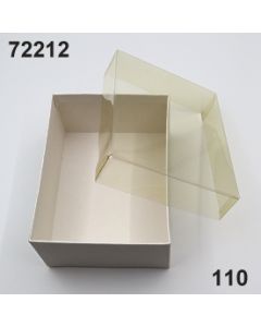 Pappbox/Klar-Deckel mittel / weiß / 72212.110