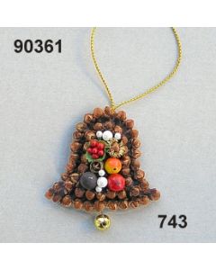 Gewürzornament Glocke klein / grün-rot / 90361.743