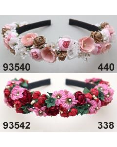 Rosen-Knospen Blüten Haarreifen / burgund / 93542.338